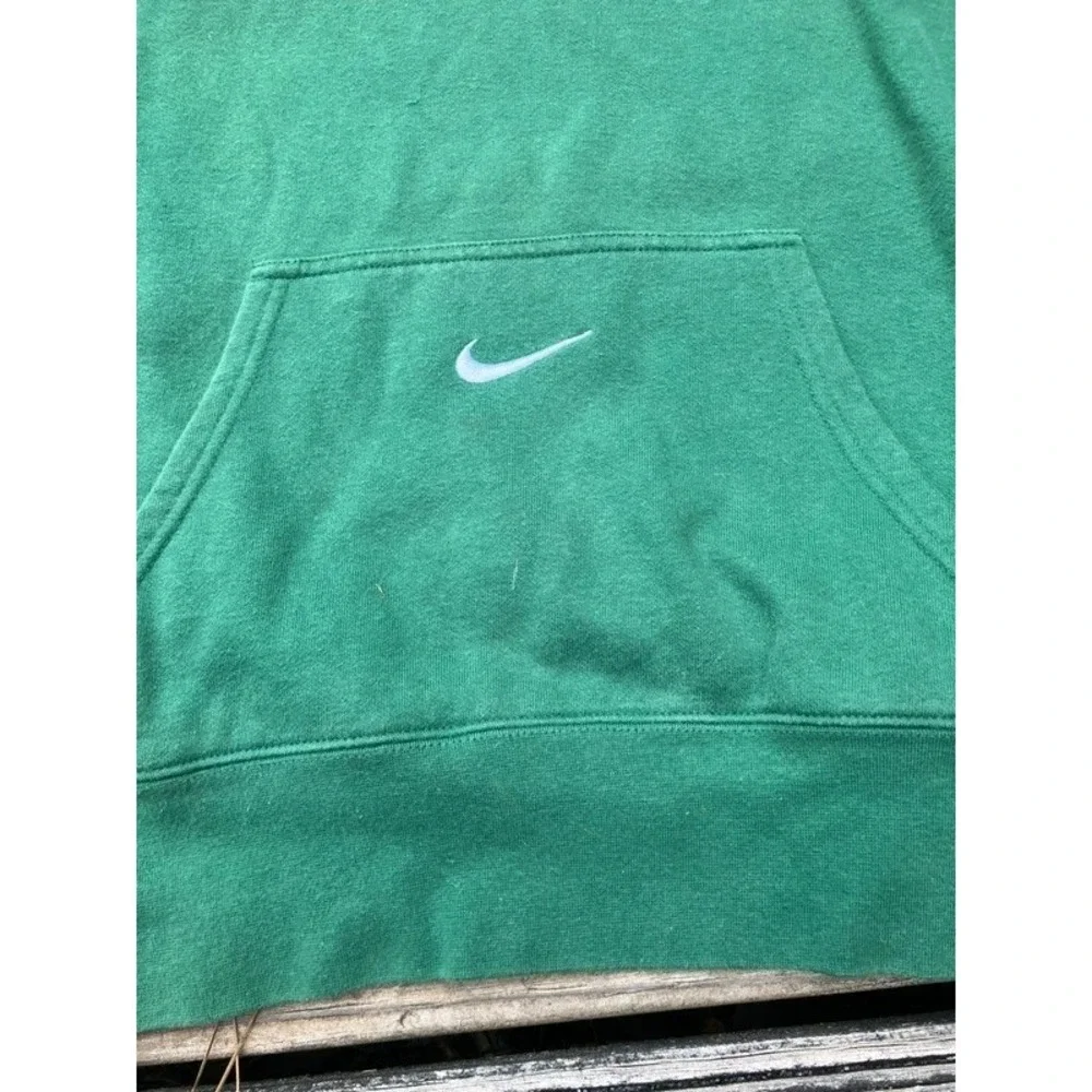 Vintage Y2K Nike Center Swoosh Hoodie Green Pullover Sweatshirt Men Lg 25